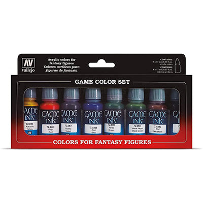 Vallejo Game Color Games Ink Acrylic Paint Set - Assorted Colours (Pack of 8) - Only-Games