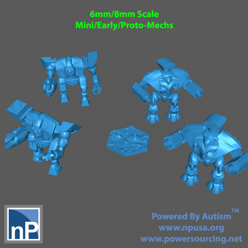 6mm/8mm Mini/Early/Proto-mechs, pack 3 - Only-Games