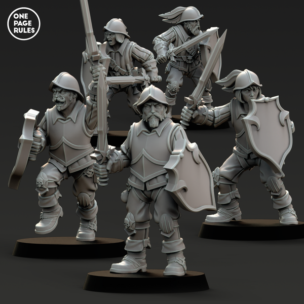 Empire Sword Infantrymen (5 Models) - Only-Games