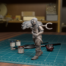 Farmer With Hay On Shoulder - TytanTroll Miniatures - DnD - Fantasy - Only-Games