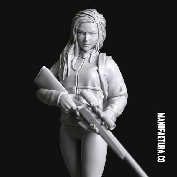 Strife Series 02a - Cute Post-Apocalyptic Survivor Girl with Sniper Rifle - Only-Games