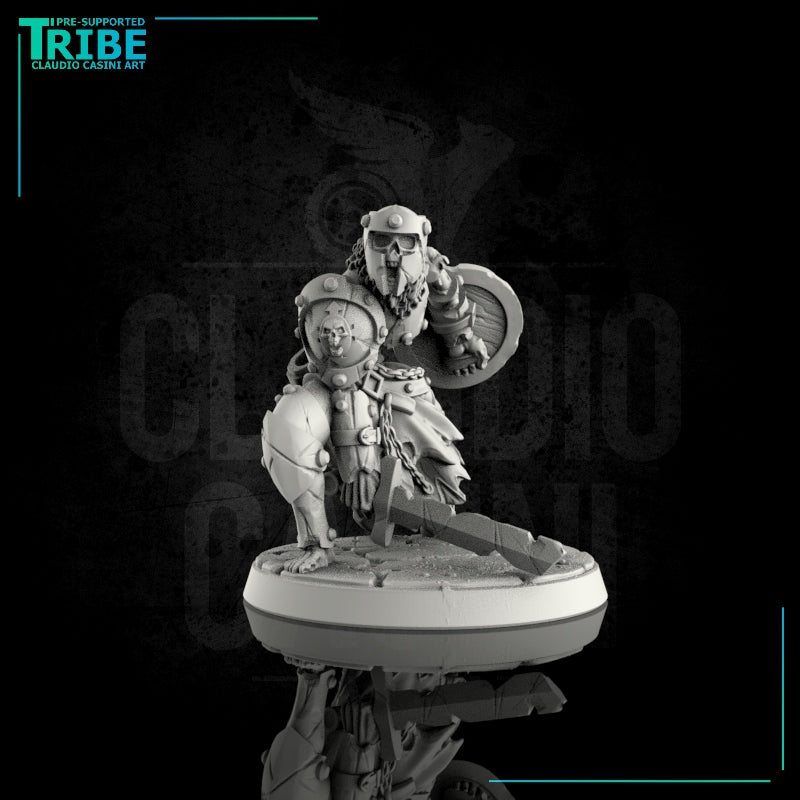 (0035) Skeleton zombie warrior with sword and shield - Only-Games