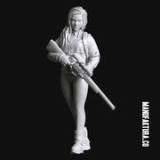 Strife Series 02a - Cute Post-Apocalyptic Survivor Girl with Sniper Rifle - Only-Games