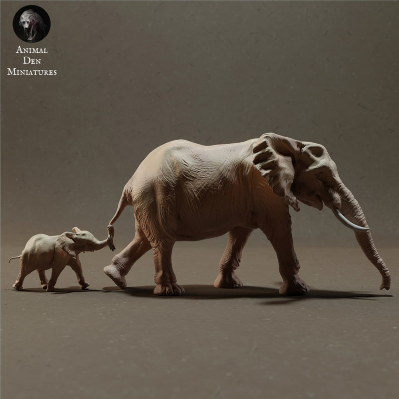 African Bush Elephant Cow and Calf 1/43 - Only-Games