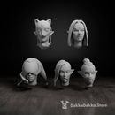 Female Jester Head Bits Set x5 - Only-Games