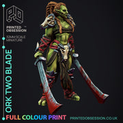 Two Blade - Orc - Pre-Coloured - 32mm Scale - Only-Games