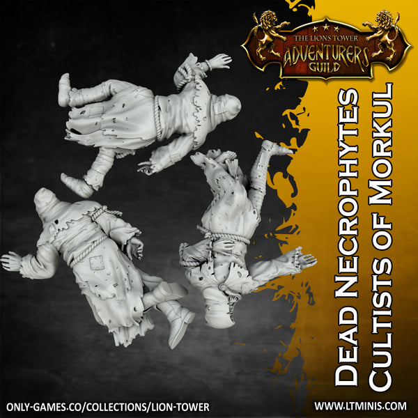 Dead Necrophytes - Cultists of Morkul - Set of 3 (32mm scale) - Only-Games