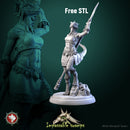 Lizardfolk female warrior V5 32mm - Only-Games