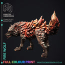 Fire wolf - Pre-Coloured - 32mm Scale - Only-Games