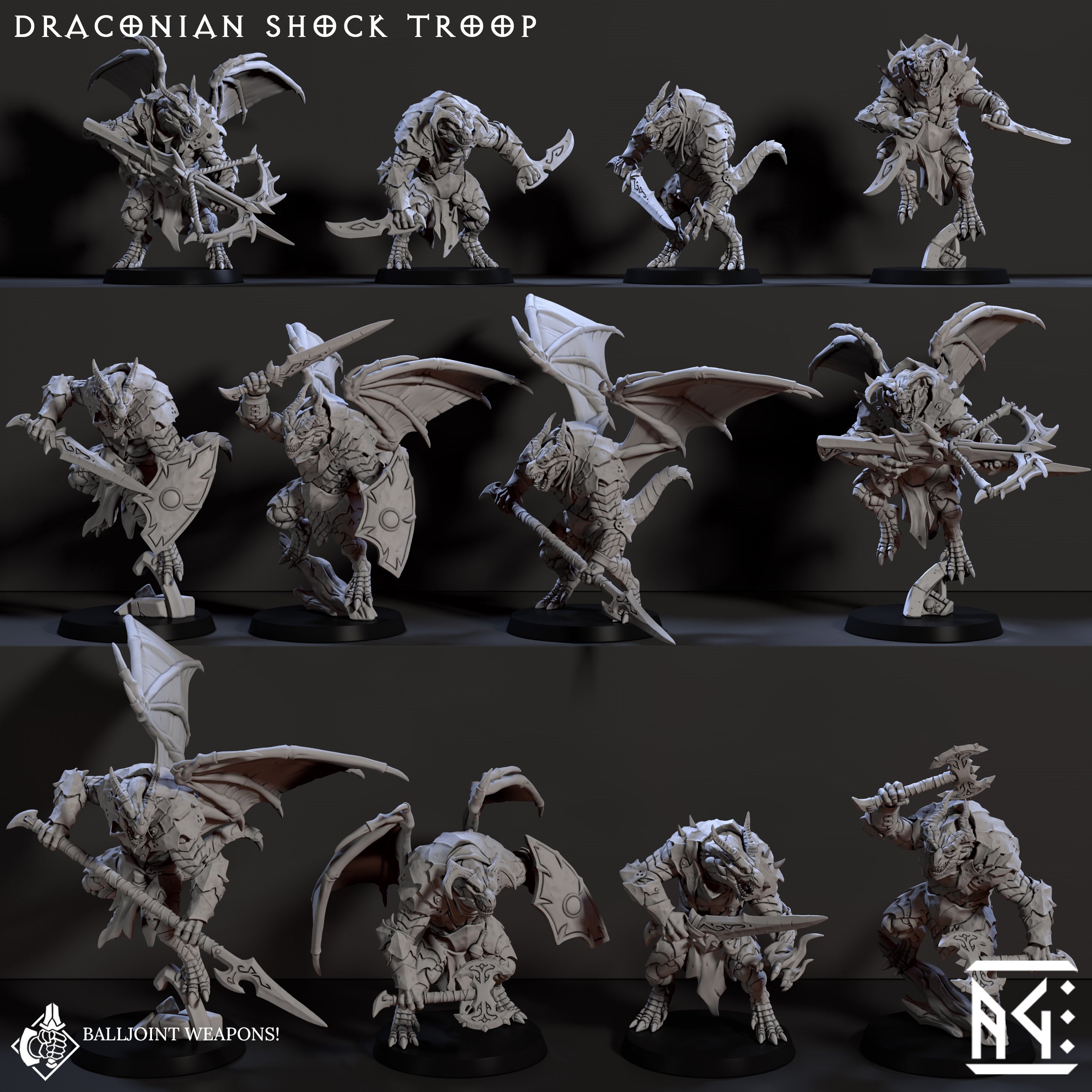 Draconian Shock Troop (Draconian Scourge) - ArtisanGuild - Miniatures ...