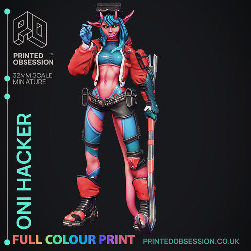 Oni Hacker - PRE COLOURED - 100mm Desk Model - Only-Games