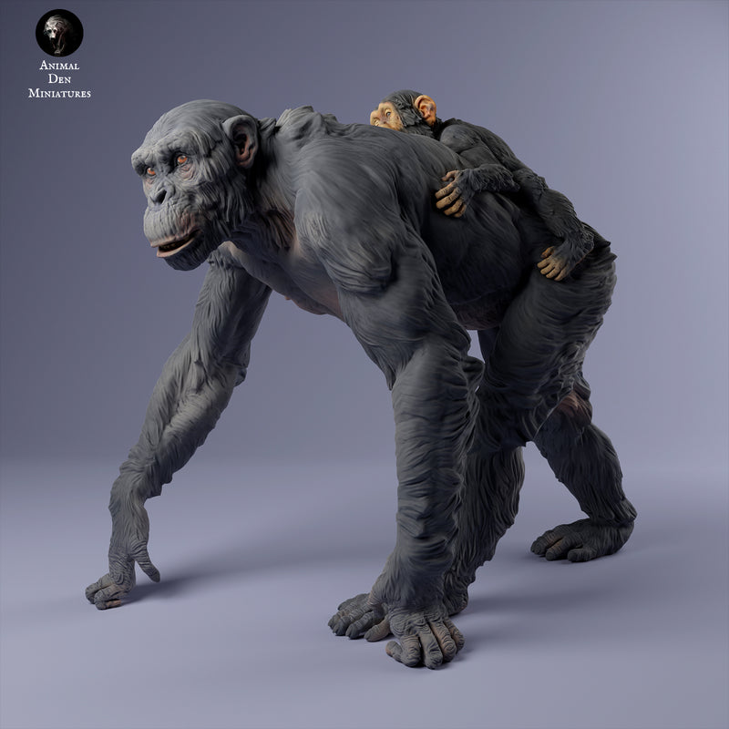 Chimpanzee Female with Baby 1/43 - Only-Games