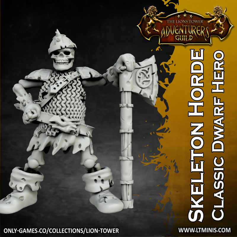 Skeleton Horde Classic Heroes (x4 models) - Only-Games
