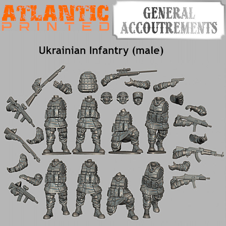 Ukrainian Modern Infantry (Male) - Puddle Bases - Only-Games