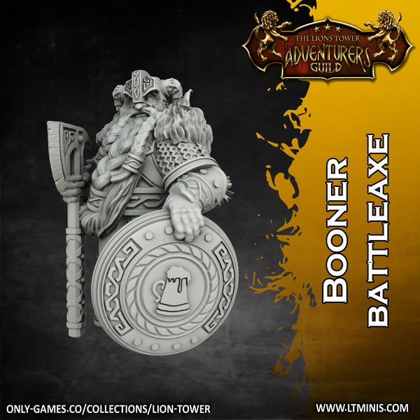 Heroes of the Dale - Booner Battleaxe - Dwarf Warrior (32mm scale) - Only-Games