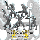 Infernal Goatmen (Set of 5 x 32mm scale presupported miniatures) - Only-Games