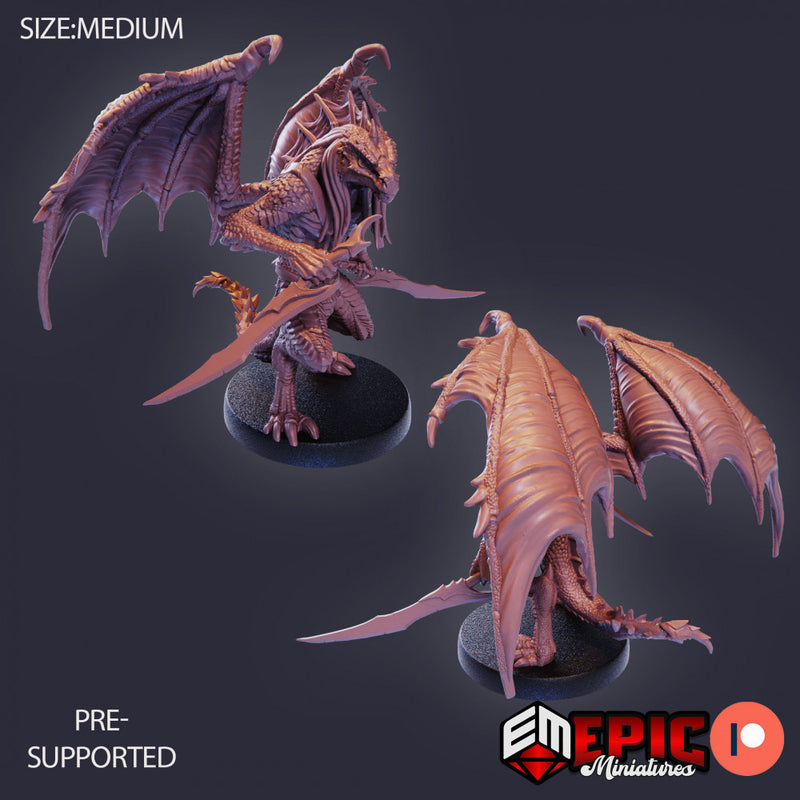 Draconic Demon Green / Demonic Encounter / Winged Devil Dragonborn - Only-Games