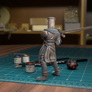 Black Knight 02 - TytanTroll Miniatures - DnD - Fantasy - Only-Games