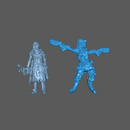 (0104) Female sci-fi post-apocalyptic street warrior with guns and bionic legs - Only-Games