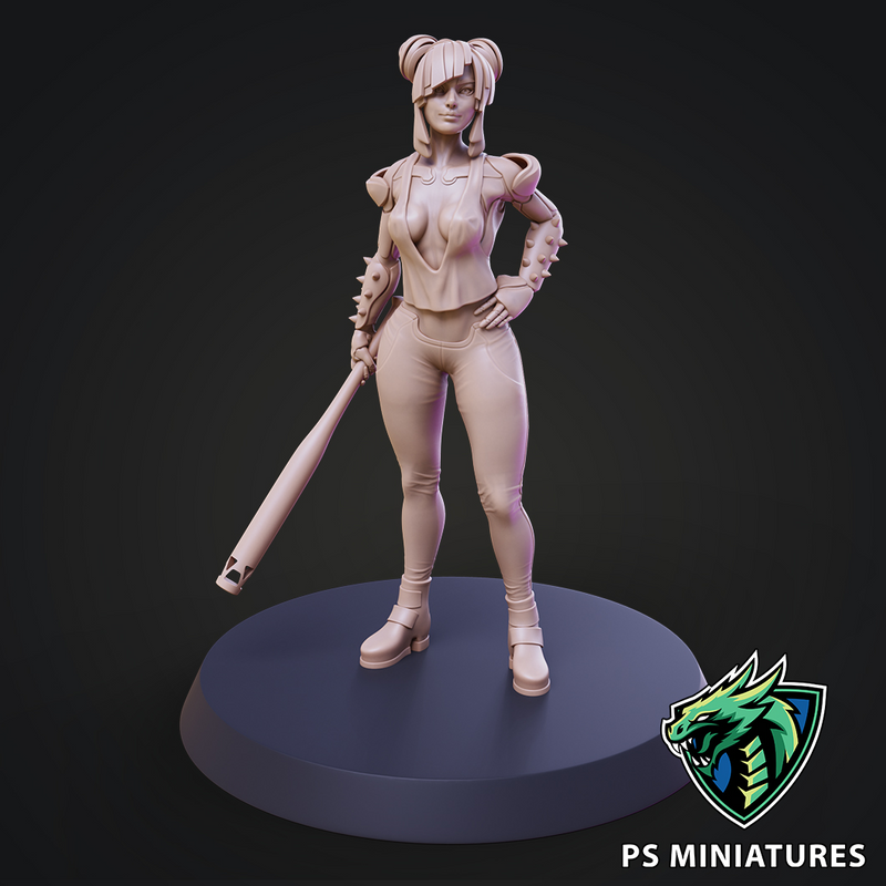 Cyberpunk Scrapper Girl Pose 1 - 3 Variants - Only-Games