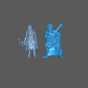 (0082) Male human elf tiefling half orc bard with lute - Only-Games