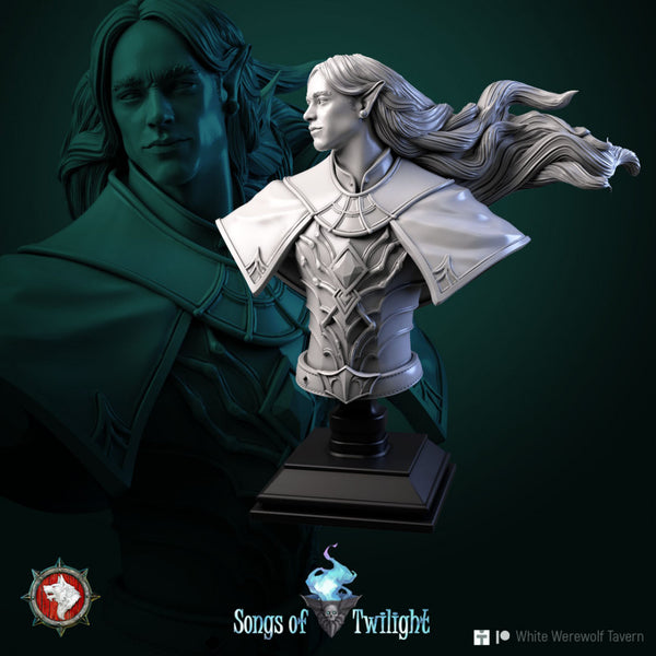 Drow Warlord bust pre-supported - Only-Games