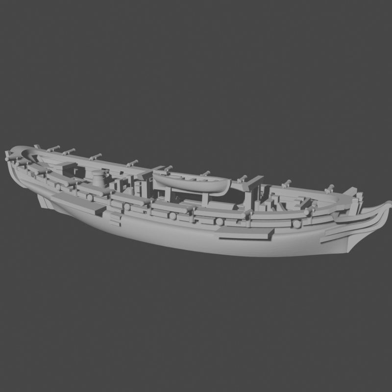 1/700 & 1/1200 GB Speedy-class Brig (14 guns), 1782-1806, AOA-GB-4 - Only-Games