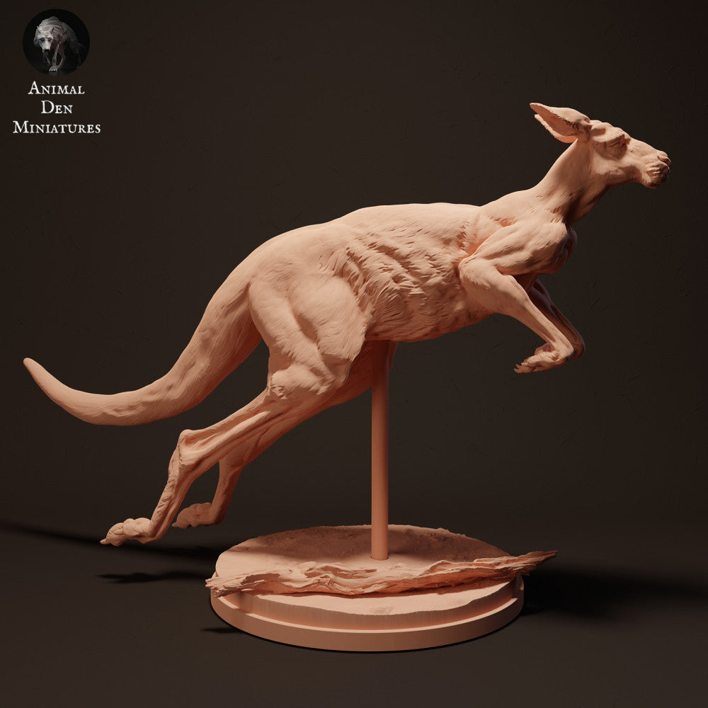 Red Kangaroo Jack Jumping - Animal Den Miniatures - Miniatures by