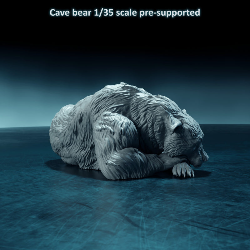 Cave bear sleeping 1-35 scale prehistoric animal - Only-Games