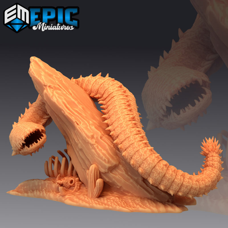 Purple Worm Set / Giant Spiked Desert Creeper / Desert Sandworm / Cave  Crawler - Epic Miniatures - Miniatures by