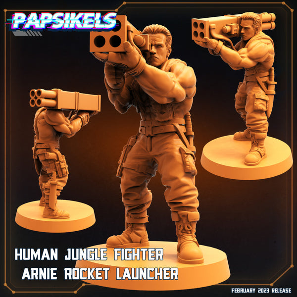 HUMAN JUNGLE FIGHTER ARNIE ROCKET LAUNCHER - Only-Games