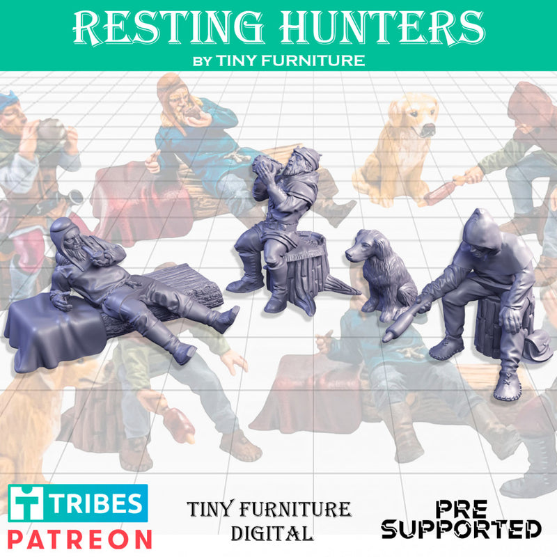 Resting hunters (SITTING FOLKS) - Only-Games