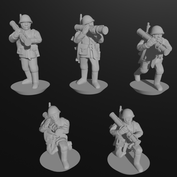 10 & 15mm Soviet Infantry with RPG-18s (10 models) - Only-Games