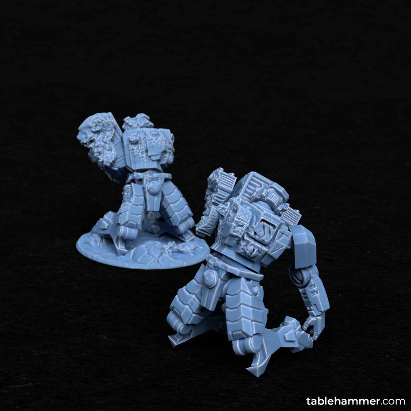 Combatsuit wrecks - scenic battlesuit casualities (WITH bases!) - Only-Games