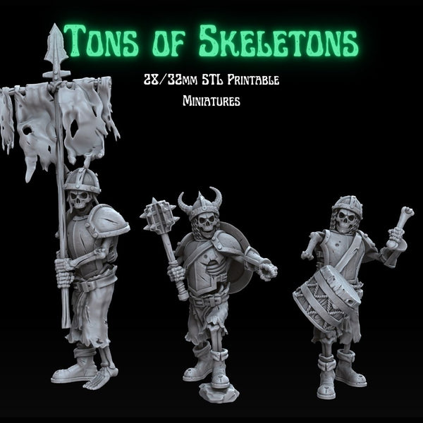 Tons of Skeletons: Heavy Equipped Skeletons Command Group - Only-Games