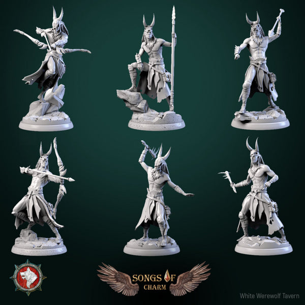 Wyvern hunters set 6 miniatures 32mm - Only-Games