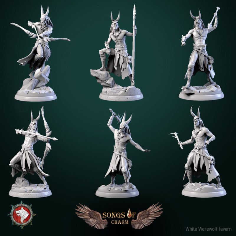 Wyvern hunters set 6 miniatures 32mm - Only-Games