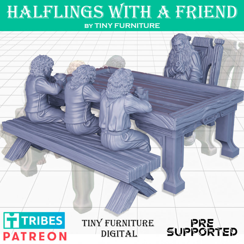 Halflings with a friend (SITTING FOLKS) - Only-Games