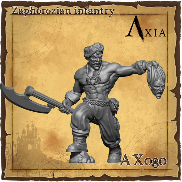 AX080 Cossack Zaphorozian Infantry 3 Amber Husaria - Only-Games