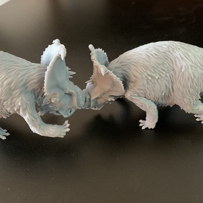 Pachyrhinosaurus duel 1-35 scale dinosaur fight - Only-Games