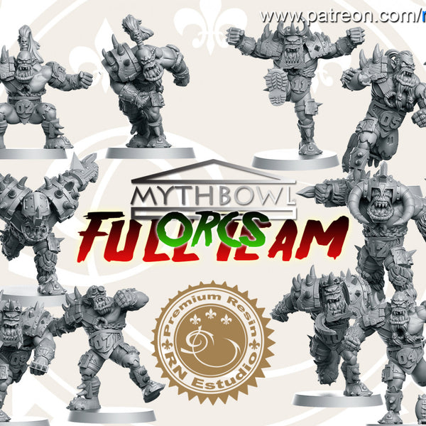 Orc Team 16 miniatures Fantasy Football 32mm - Only-Games