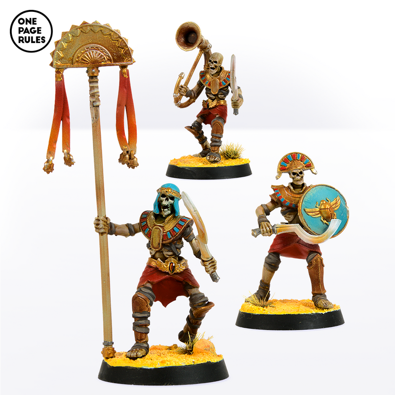 Mummified Skeleton Warriors Command (3 Models) - Only-Games