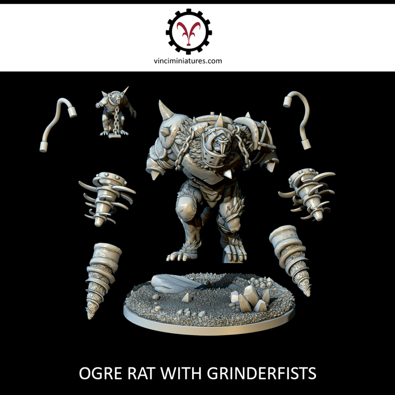 OGRE RAT WITH GRINDERFISTS - Only-Games