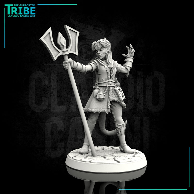 (0063) Female human elf tiefling sorceress with elemental evocation - Only-Games