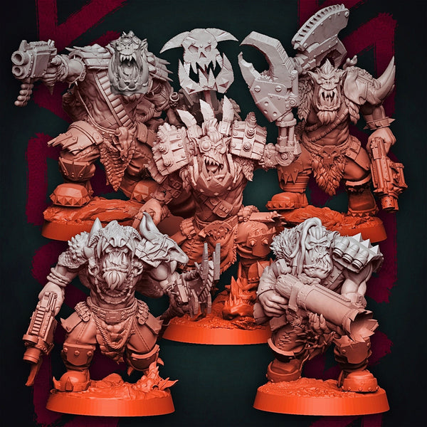 Modular Orc Monster Hunters x5 - Kit B (Lad Size) - Only-Games