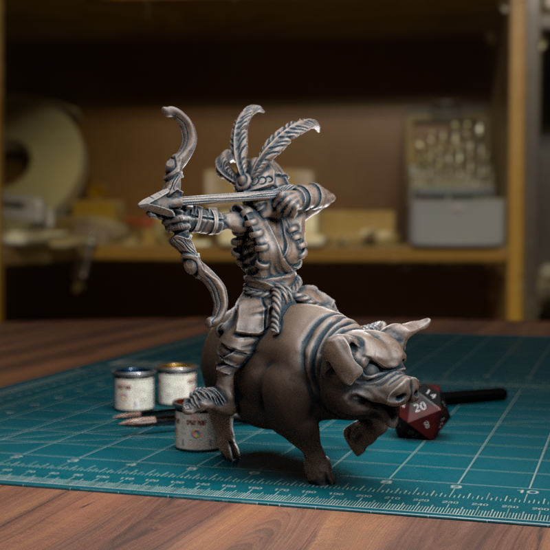 Hog Rider - TytanTroll Miniatures - DnD - Fantasy - Only-Games