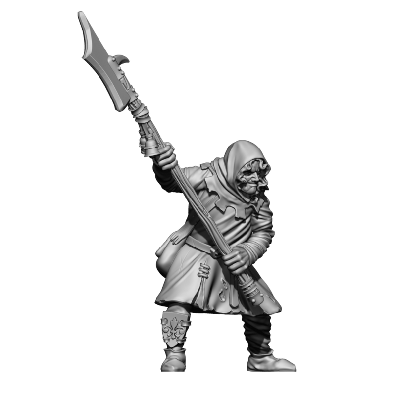 AX033 - Breton Halberdier Guarding - Only-Games