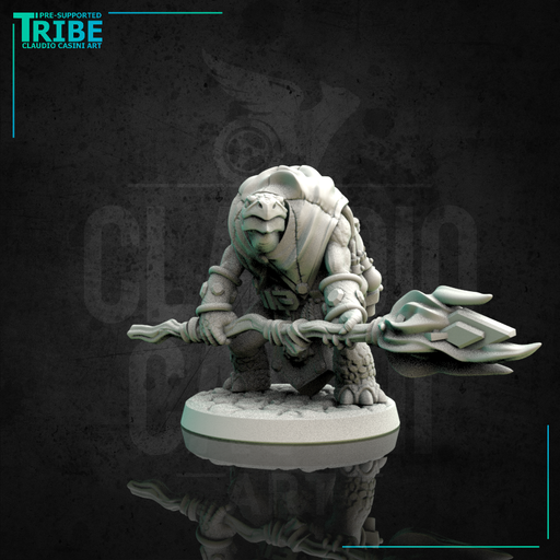 (0166) Male turtle wizard with a magic staff - Only-Games