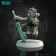 (0135) Male goblin berserker barbarian with a big sword - Only-Games