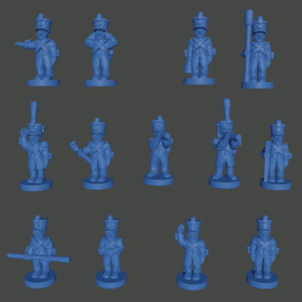 6mm French Foot Artillery Crew (1808-1813) - Only-Games